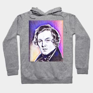 Robert Schumann Pink Portrait | Robert Schumann Artwork 7 Hoodie